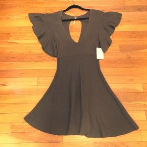 Unique olive green dress